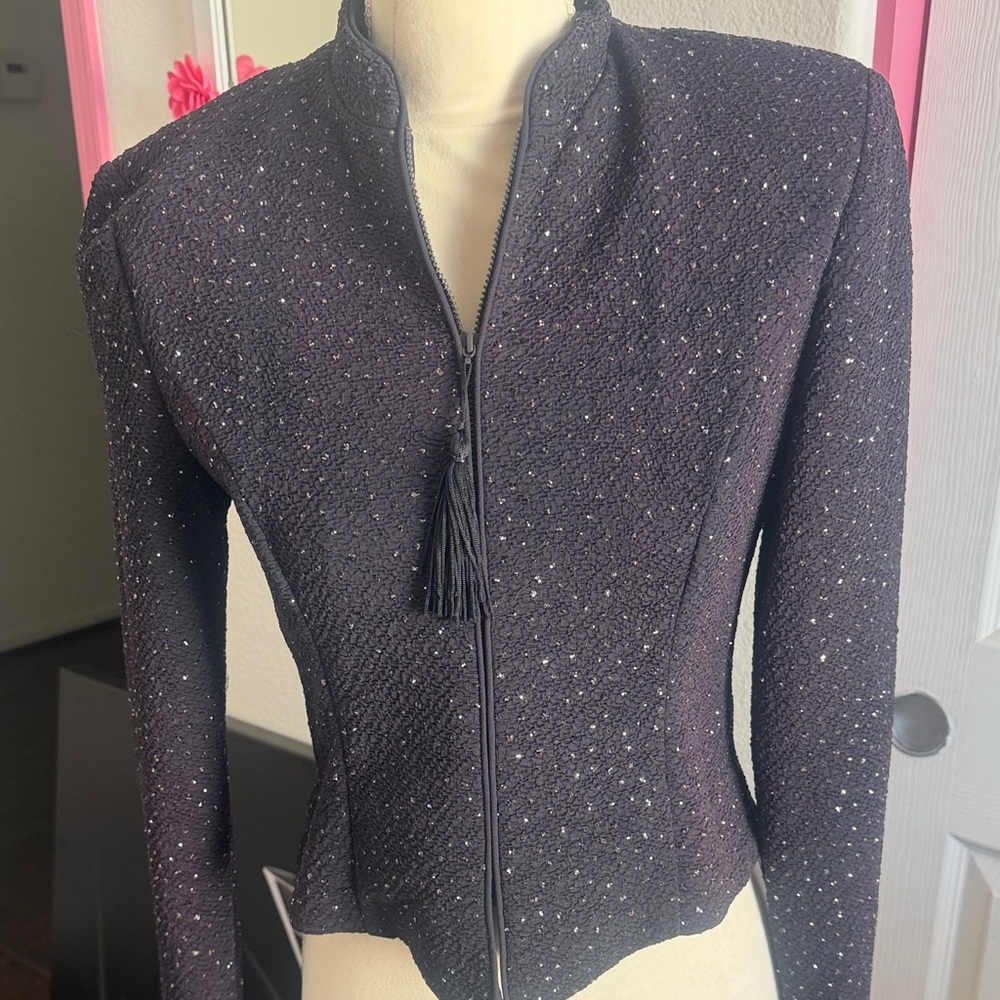 Jessica Howard Black Textured Blazer